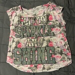 Roses & Glitter Top